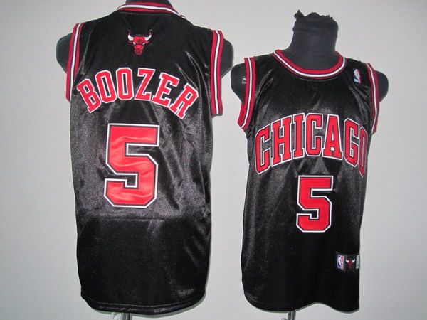 NBA Chicago Bulls 5 Carlos Boozer Authentic Black Jersey